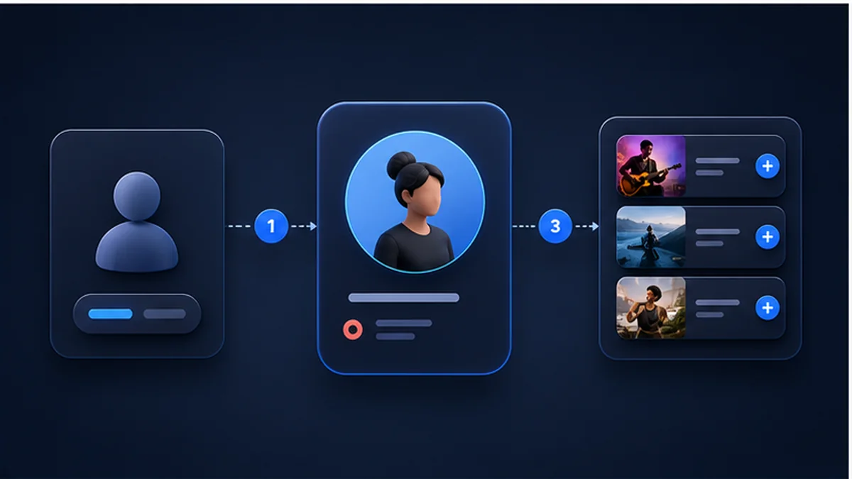 Three-step TikTok Following Viewer workflow